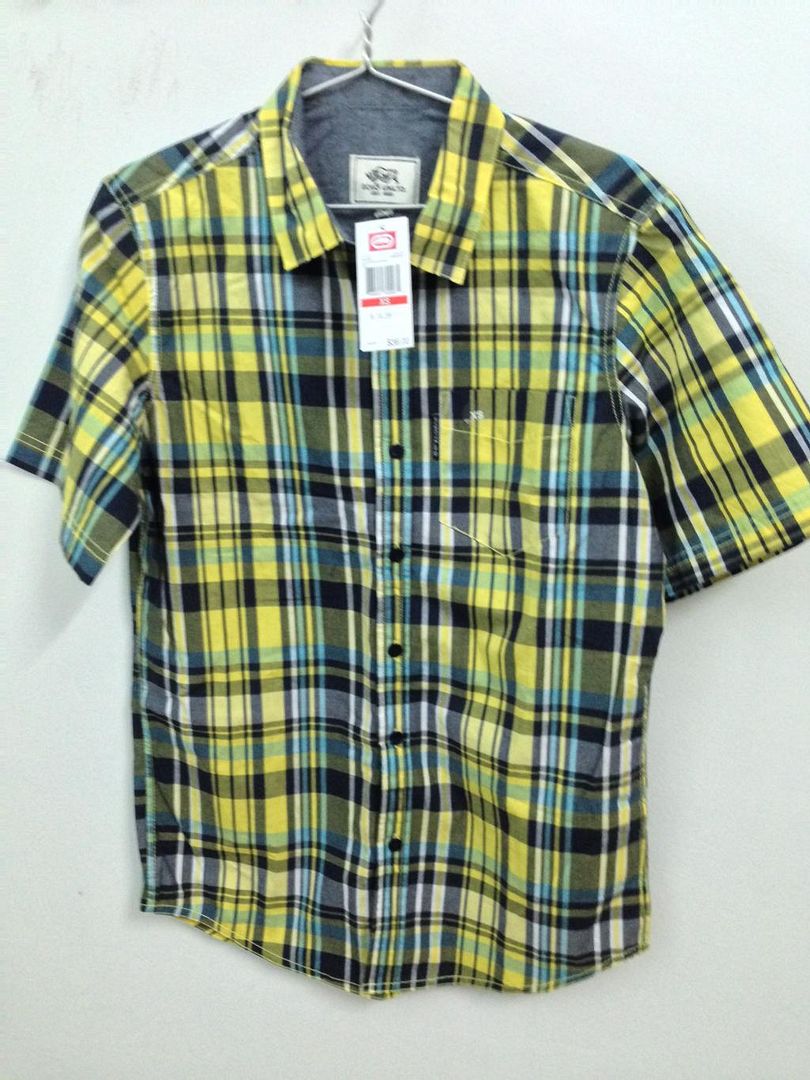 Aó sơ mi sọc caro,tay ngắn hiệu ECKO. - 1