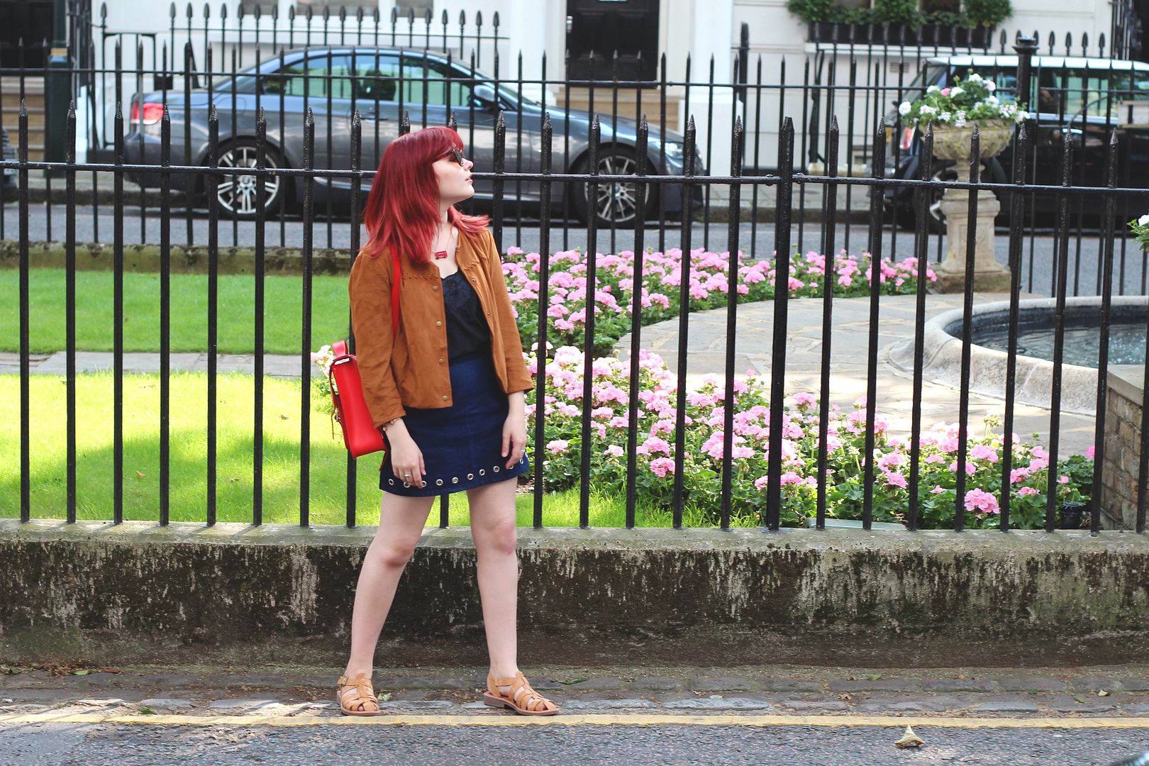  photo Paige Joanna Boohoo Denim Skirt Red Bag_zps6kk5jjzb.jpg