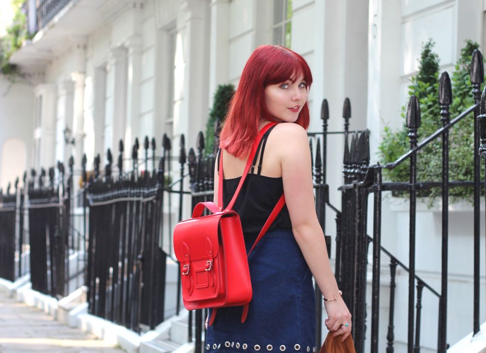  photo Paige Joanna Red Satchel Bag and Denim Skirt_zps8xfswwrm.jpg