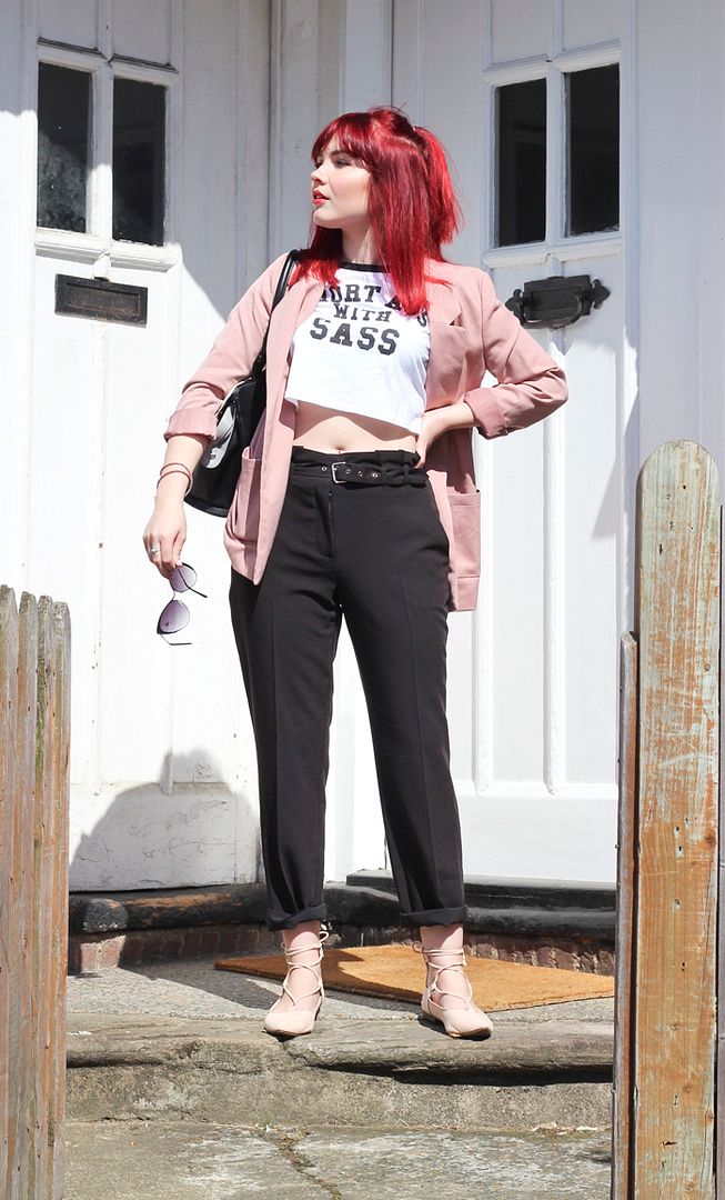 photo Paige Joanna Short Ass Boohoo tshirt and DP High Waist Trousers_zpsl0ne3ry8.jpg