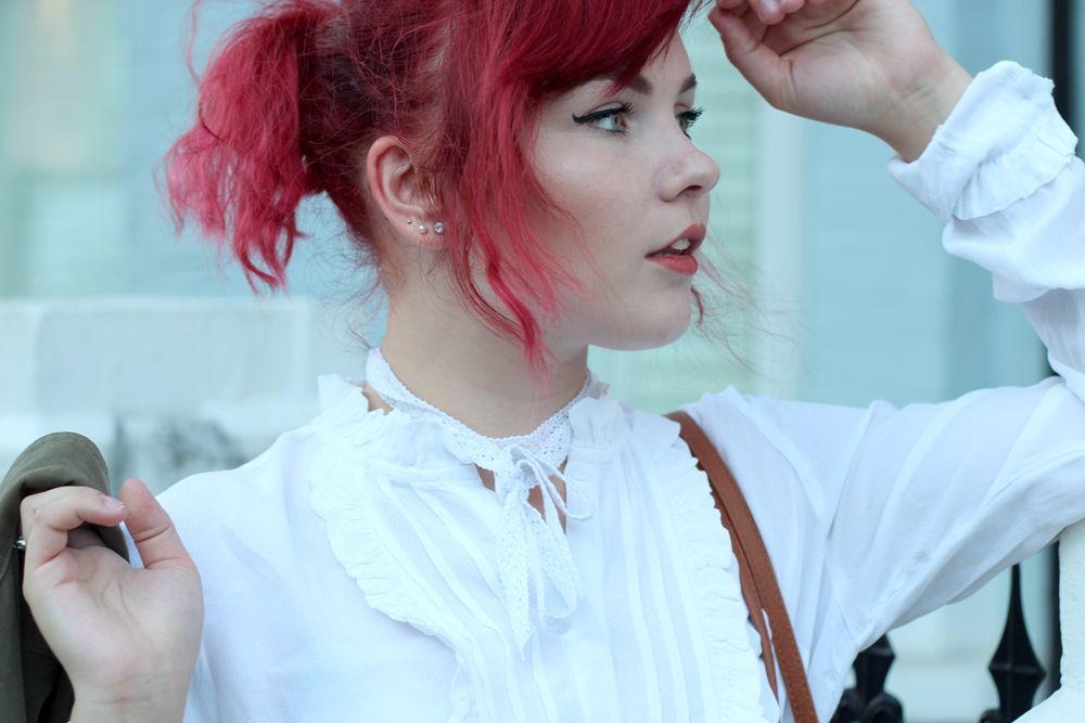 Paige Joanna lace neck details