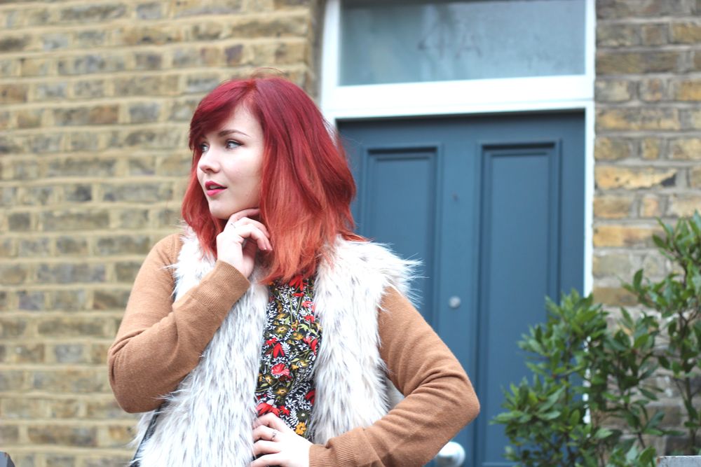 paige joanna outfit topshop florals and fur