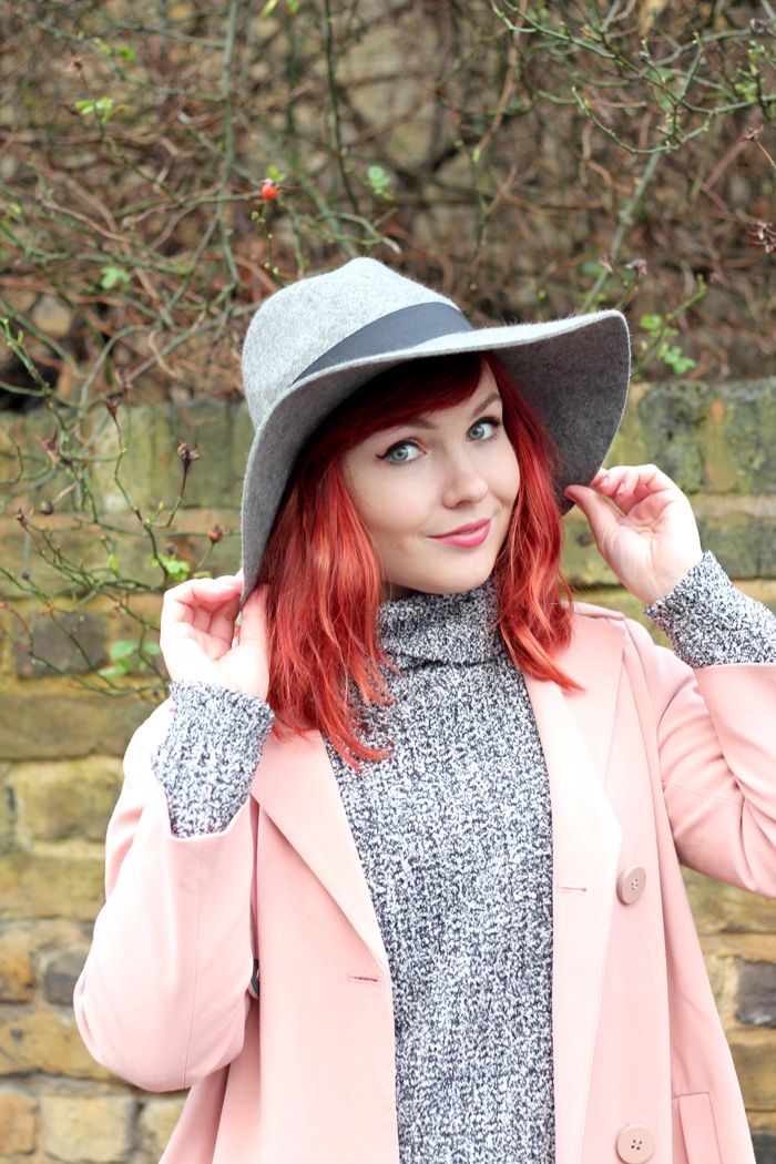 Paige Joanna Pink Asos Coat Boots and Primark Jumper