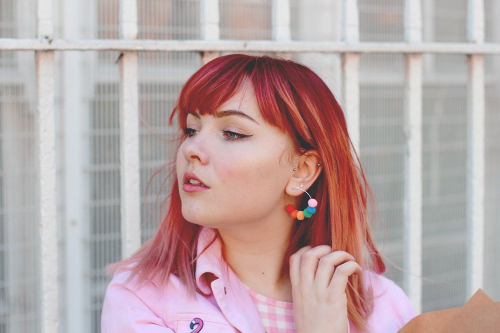 Paige Joanna Exploring London Pink on Pink Outfit and Custom Jacket