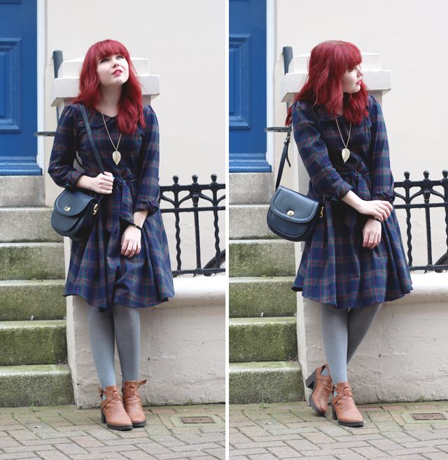 Check Tea Dress Chic Wish