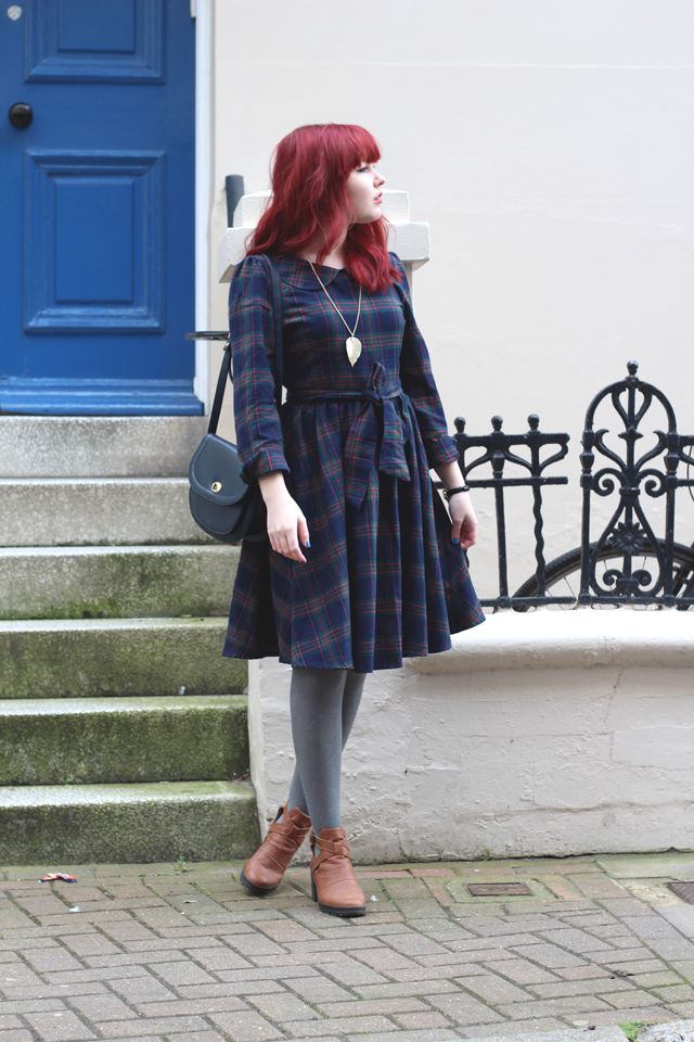 Check Tea Dress Chic Wish