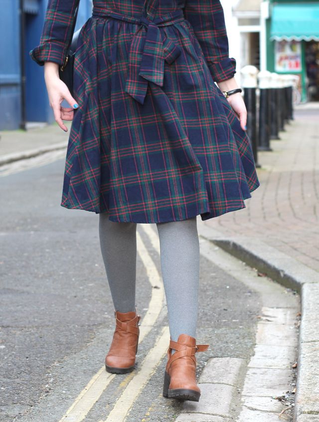 Check Tea Dress Chic Wish