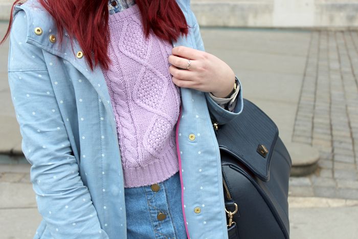 pastel close up and rain coat