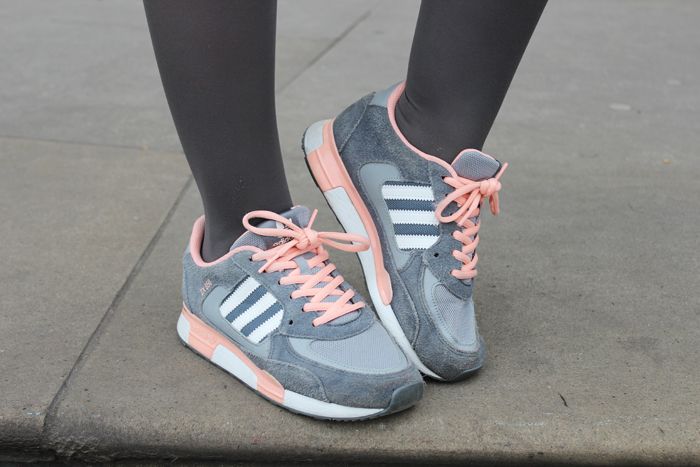 adidas trainers pink and grey