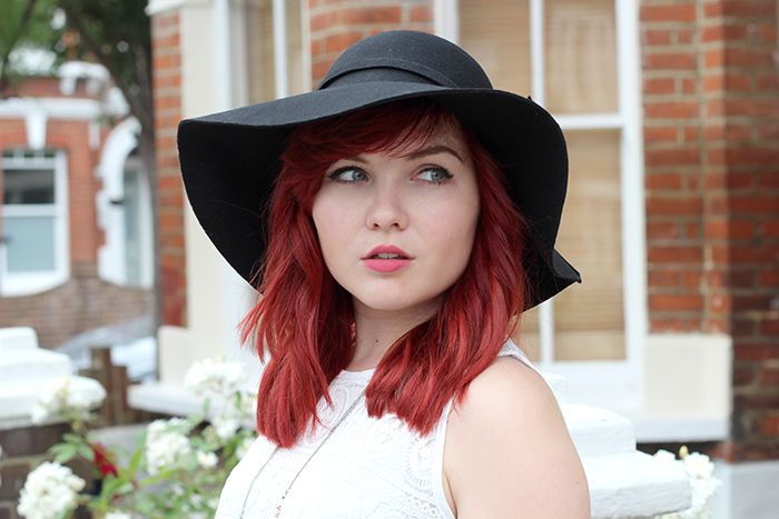 Paige Joanna red head floppy hat