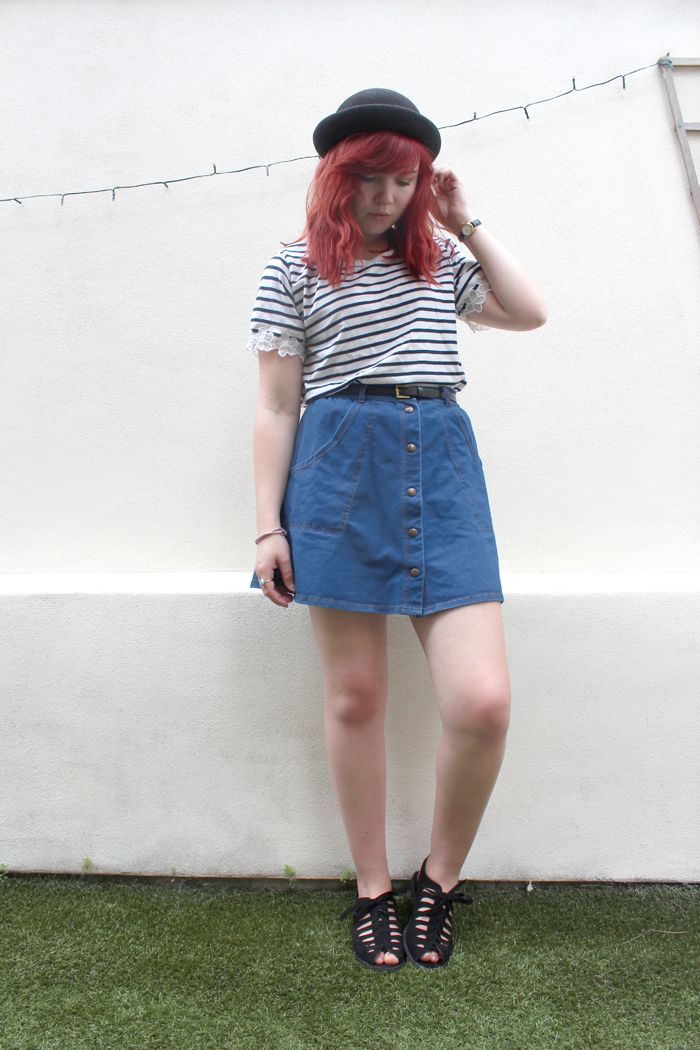 Paige Joanna how to wear a denim skirt