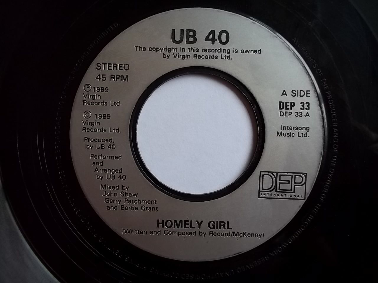 UB40 - Homely Girl LP