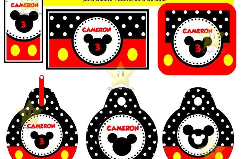 2x1 Mega Kit Personalizable Imprimible Mickey Mouse - $ 7.990 en 2x1 Mega Kit Personalizable Imprimible Mickey Mouse - $ 7.990 en