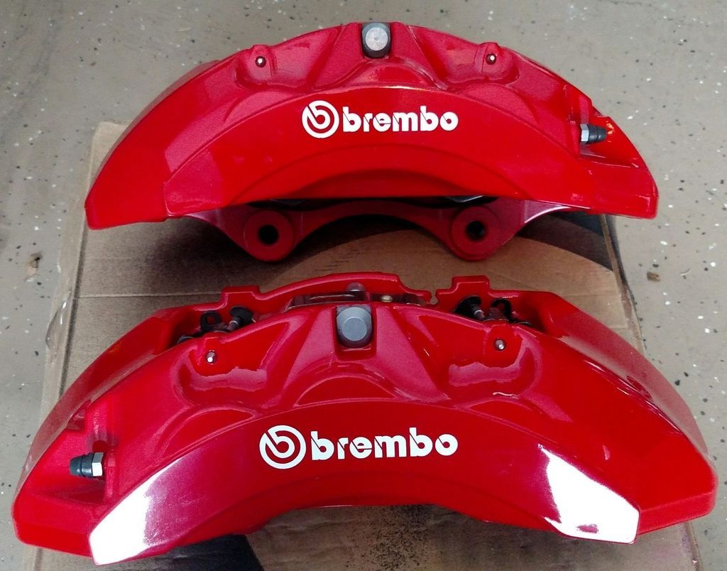 Grey Brembo Caliper Refinishing