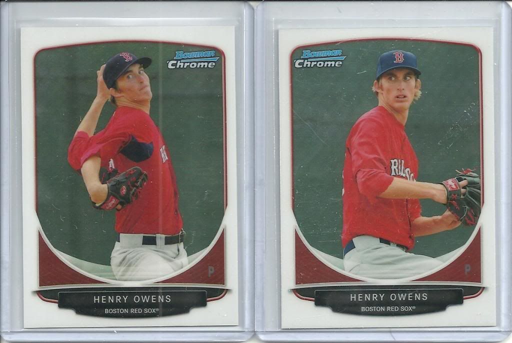 2013 Bowman Chrome Lot FS Henry Owens SP 9 Autos 22 Refractors 1