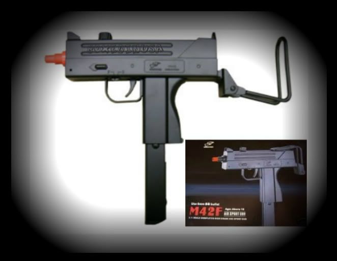 Double Eagle MAC11 UZI Airsoft Spring Gun M42F Pistol