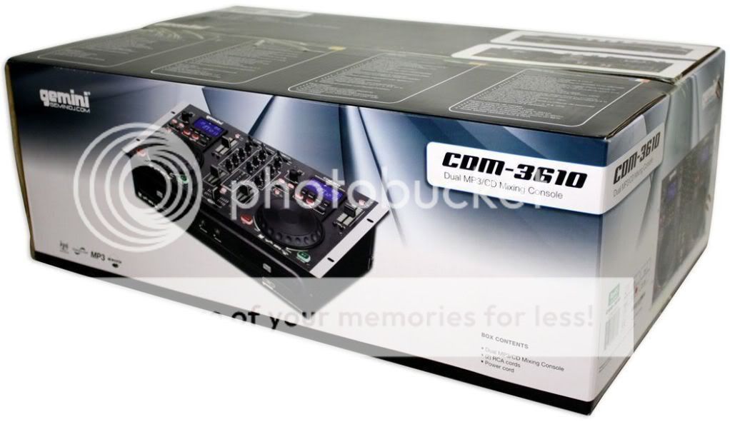 Gemini CDM 3610 Dual Scratch DJ CD  Player+ Mixer CDM3610