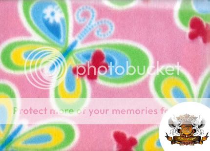 POLAR FLEECE FABRIC PRINTED BUTTERFLIES 1 BY THE YARD  