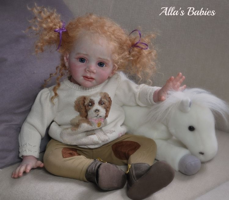 Alla's Babies Reborn Baby Girl Doll Prototype Fridolin Karola Wegerich ...