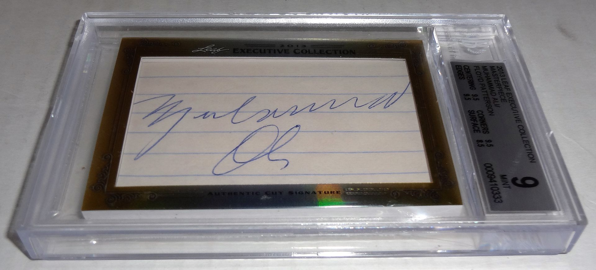 13 Leaf Executive Masterpiece MUHAMMAD ALI / FLOYD PATTERSON Dual Auto 2x RIP 2