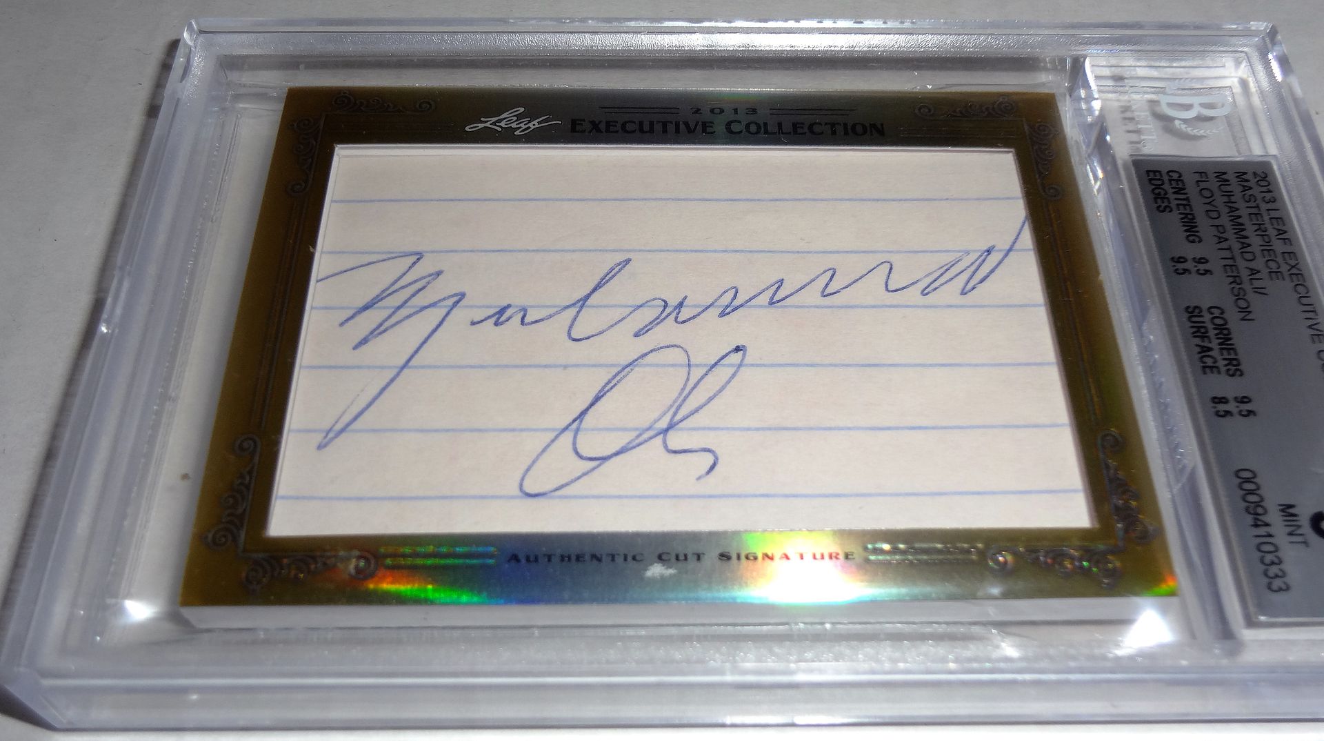 13 Leaf Executive Masterpiece MUHAMMAD ALI / FLOYD PATTERSON Dual Auto 2x RIP 5