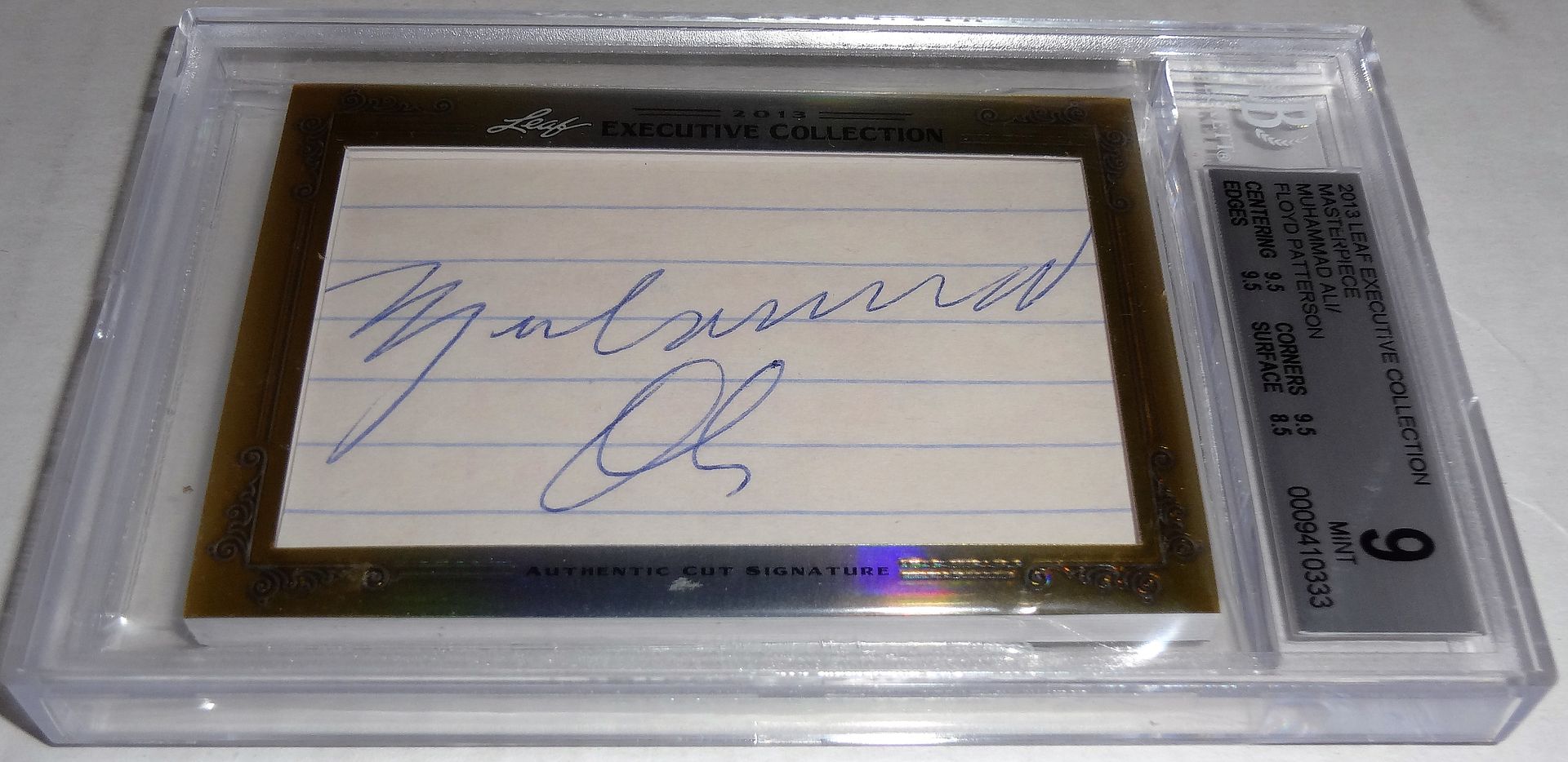 13 Leaf Executive Masterpiece MUHAMMAD ALI / FLOYD PATTERSON Dual Auto 2x RIP 8