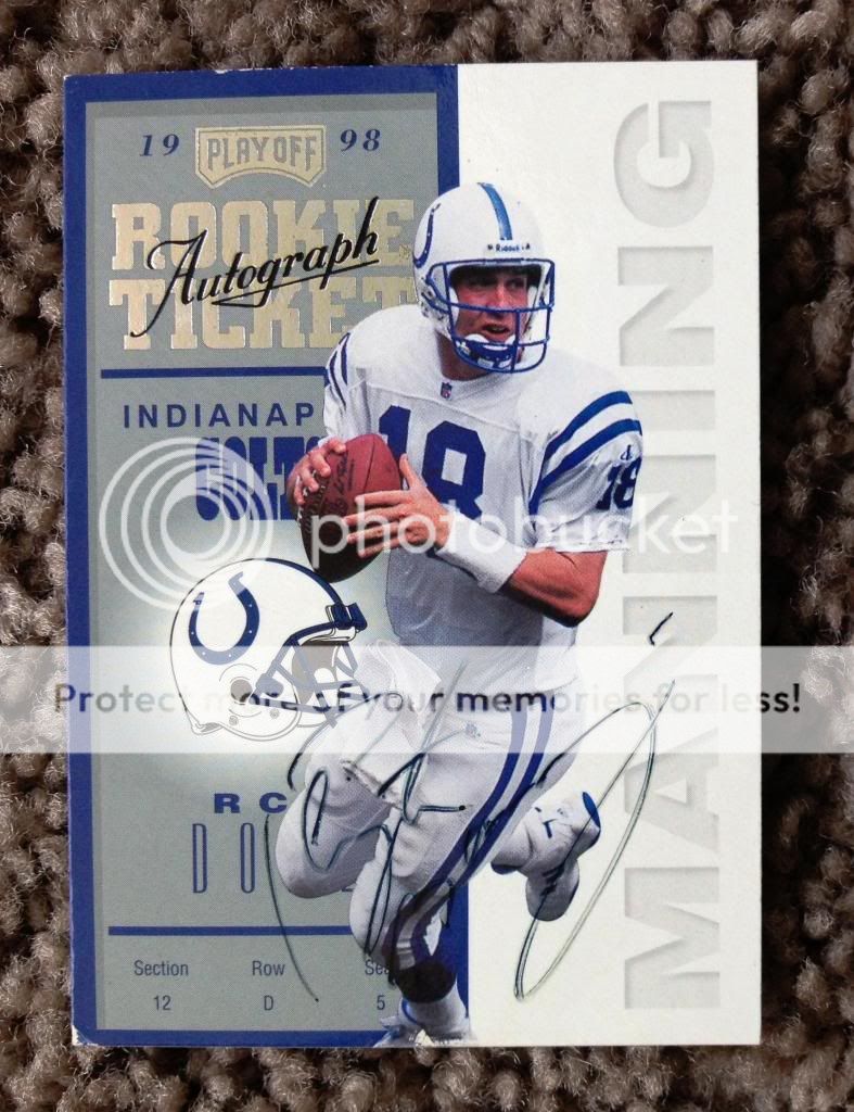 $2500 OBO 1998 PEYTON MANNING RC Playoff Contenders AUTOGRAPH Rookie ...