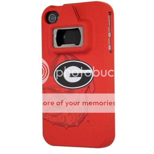 iPhone 4 4S College Football Georgia Bulldogs Bottle Opener Protector Cover Case